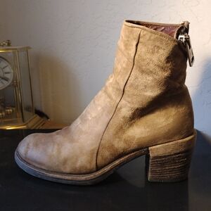 A.S. 98 Jamal Women's Size 41 (USW 9.5 - 10) Suede Ankle Boots A24208 Tan